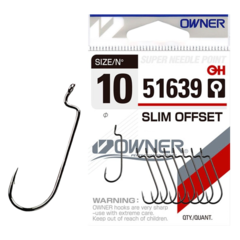 51639 №12  Крючки OWNER/C'ULTIVA SLIM OFFSET / продажа от 5 уп.