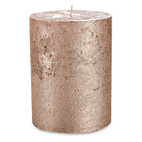 Свеча цилиндрическая 13см Luz your senses кремовый металлик