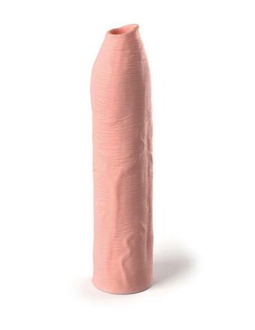 Телесная насадка-удлинитель Uncut Silicone Penis Enhancer - 17,8 см. - Pipedream Fantasy X-tensions Elite PD4154-21