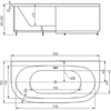 Aquatek MOR190-0000059 Ванна Морфей пустая с фр.экр. (вклеенный каркас)
