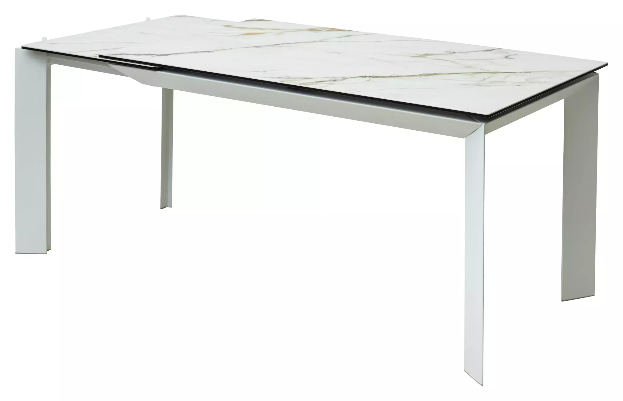 Стол CREMONA 160 KL-188 Контрастный мрамор / белый каркас, DISAUR