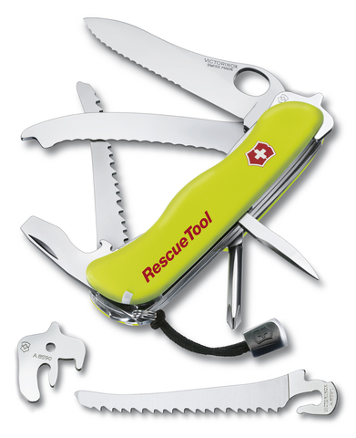Нож Victorinox Rescue Tool One Hand, 111 мм, 14 функций, желтый*