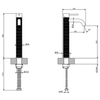 Gessi 316 Смеситель для раковины на 1 отверстие, высокий, h=305мм, без донного клапана, излив 123мм, цвет: brushed black metal pvd 54309#707