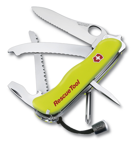 Нож Victorinox Rescue Tool One Hand, 111 мм, 14 функций, желтый*