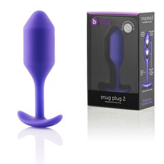 Фиолетовая пробка для ношения B-vibe Snug Plug 2 - 11,4 см. - 