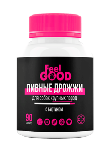 Витамины FeelGood пивные дрожжи для крупных собак  90 таб.