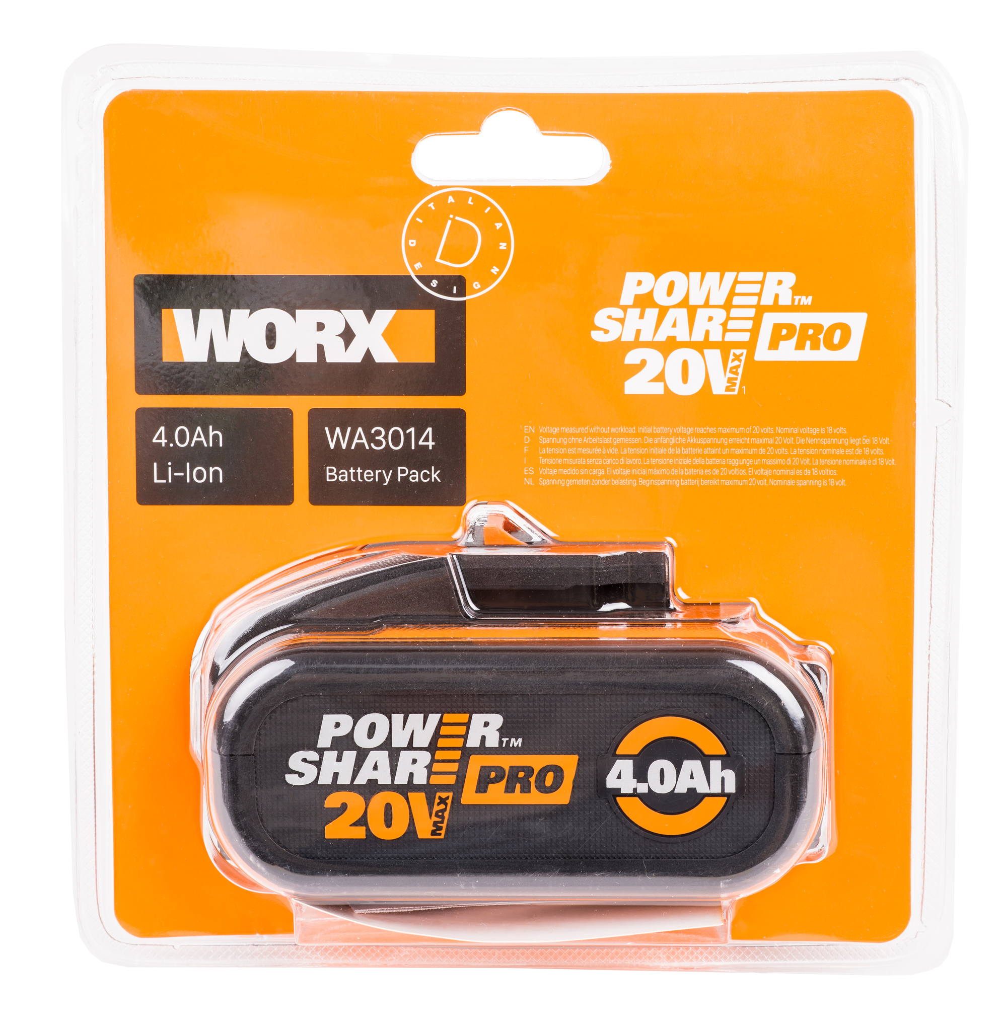 Аккумулятор WORX WA3014, 20В 4,0 Ач