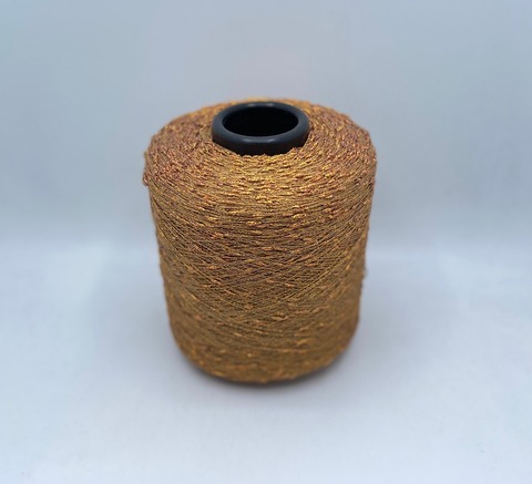 Бобинная пряжа (пр.Италия),art-Cosmos 1000/100гр, 80%Хлопок, 20%Люрекс , цвет-Латунь+шишибрики. арт.32174