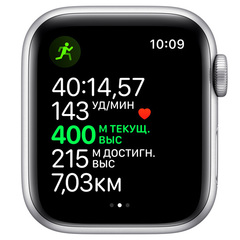 Смарт-часы Apple Watch Series 5 44mm Silver Case with White Sport Band (MWVD2RU/A)