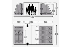 Кемпинговая палатка KAMPA Dometic Watergate 6