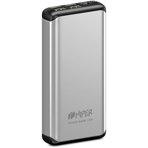 Power Bank Hiper 20000 mAh 4 USB MS20000 Silver