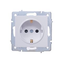 VESNA 742 3588 124В Розетка с защитой от детей бакалит платина (механизм)