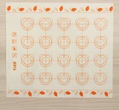 Коврик армированный Макаронс. Листики.  29,3х26 см