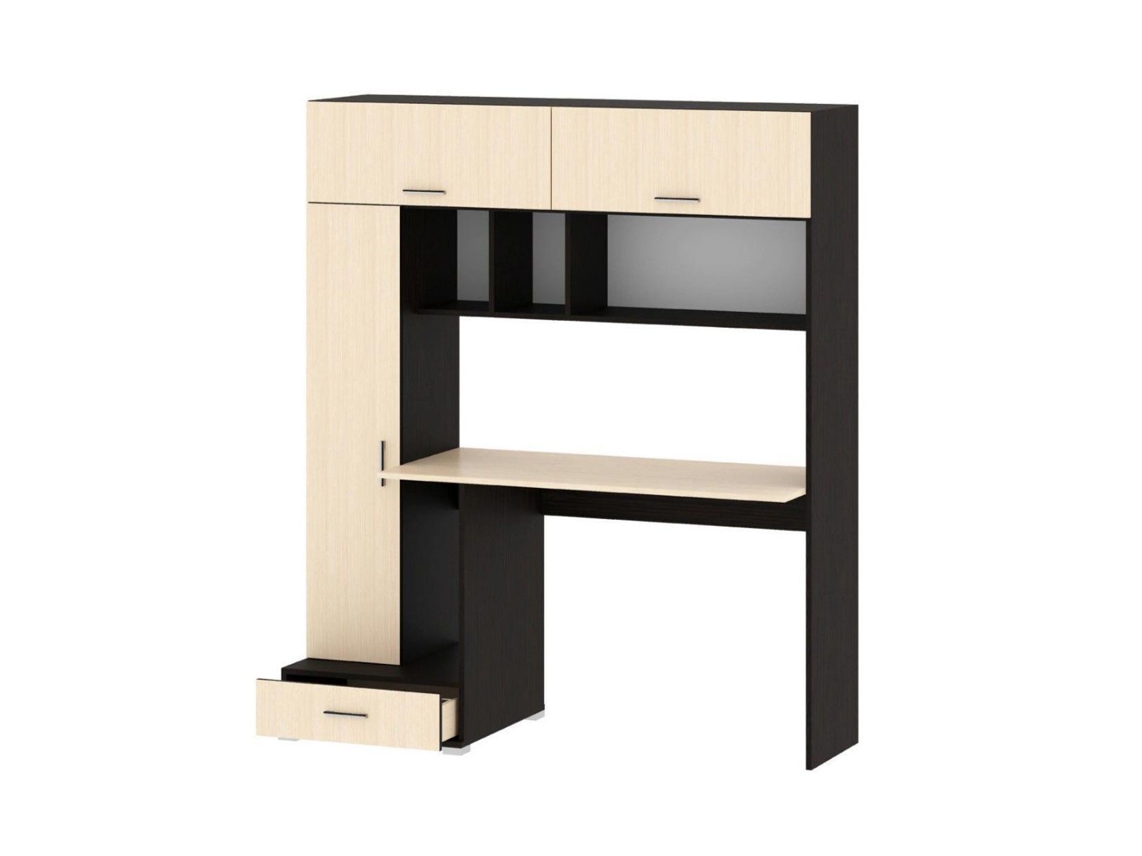 стол компьютерный пкс 5 дуб сонома белый глянец