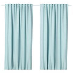 Комплект штор IKEA VILBORG (ВИЛБОРГ), Голубой, 145x250 см, 2 шт