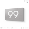 Табличка с номером 99 на дверь квартиры, для офиса, кабинета, аудитории, склада, серая 120х70 мм, Айдентика Технолоджи