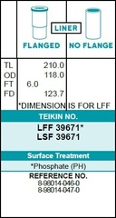 Гильза блока цилиндров TEIKIN LSF39671 (4шт/упак) не хонингованная