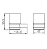 Aquanet 5684 5684 Стакан стекло с держателем Aquanet, хром (187060)