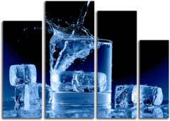 Модульная картина "Кубики льда"