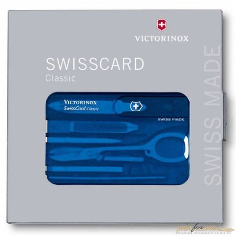 Швейцарская карта Victorinox SwissCard Sapphire 10 функций прозрачный синий (0.7122.T2)