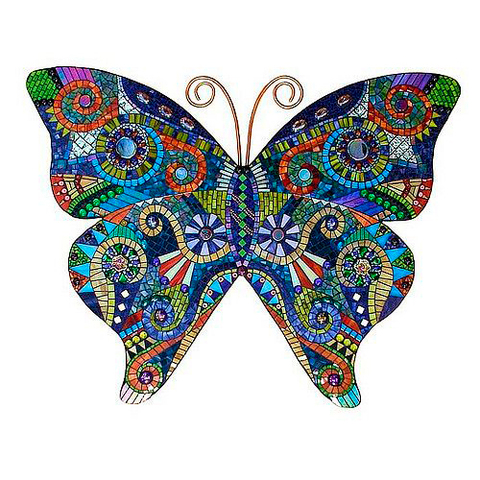 Бабочка из пенопласта в мозаике