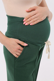Утепленные брюки для беременных 13393 зеленый