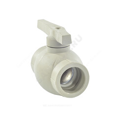 Кран шаровой PP-R серый Дн 40 внутренняя пайка VALFEX 10144040Г