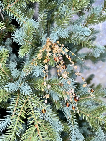 Веточка 56см акрил ChristmasDeLuxe premium collection коричневая