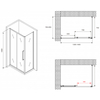 Abber Schwarzer Diamant AG30140BMH-S80BM Душевой уголок, 140x80x195