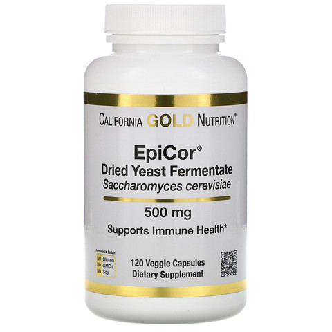 California Gold Nutrition, EpiCor, сухой дрожжевой ферментат, 500 мг, 120 растительных капсул