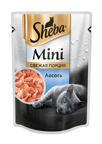 Sheba пауч для кошек мини порция с лососем 50г