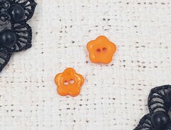 Пуговицы "Звезда", р. 1,2х1,2 см, оранжевый