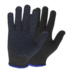 Перчатки вязаные  п/шерстяные, 5 ниток с ПВХ (300)