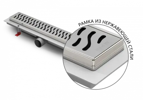 Трап линейный для пола, боковой слив MCH CH1050/50HN1