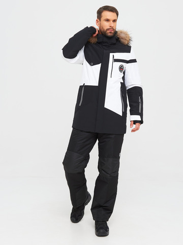 куртка горнолыжная для мужчин большого размера BATEBEILE белого, черного цвета.