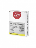 Кассета с лентой S'OK by Sakura Printing TZES631 для Brother, черный на желтом, 12мм, 8м , наклейка
