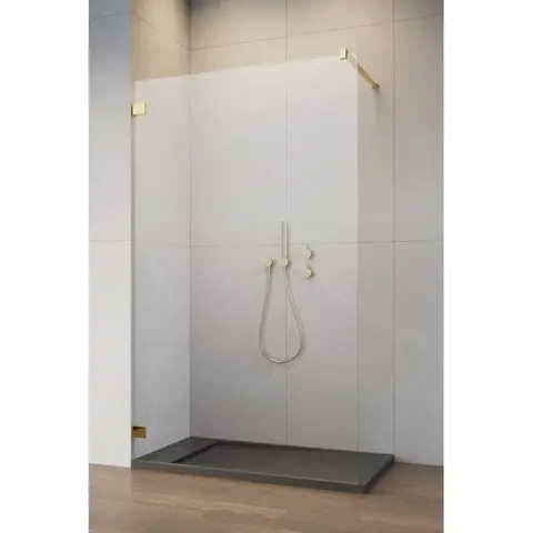 Radaway 1012095-09-01 Душевое ограждение Essenza Pro 8 Gold Walk-In 95*200 прозрачное 8 мм золото