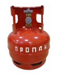Стальной пропановый газовый баллон 5 л, с вентилем (пустой)