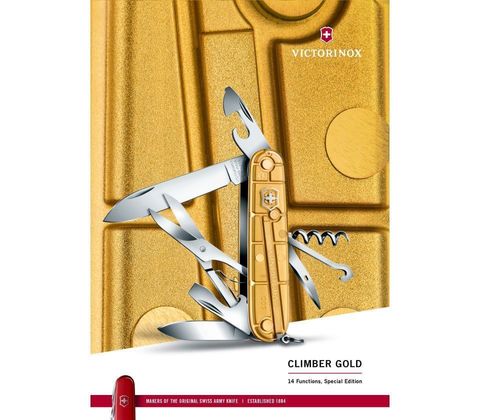 Нож складной Victorinox Climber Gold LE 2016, 91 mm  (1.3703.T88)