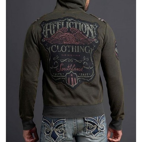 Affliction | Худи мужское Black Horse Hoody 110OW004 спина