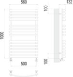 Полотенцесушитель Terminus Капри П14 500х1000