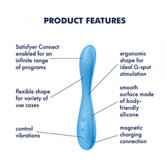Мульти вибратор Satisfyer G-Spot Flex 4+ голубой Connect App