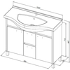 Aquanet 274164 Тумба Донна 100 цв.бел.дуб/белый (Yalaier) (274164)
