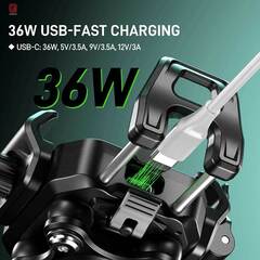 Держатель с демпфером для тлф на руль с беспроводной зарядкой