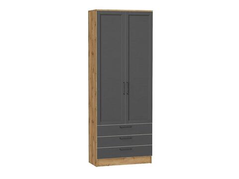 Шкаф двухстворчатый Стиль ШК-803 с ящиками Stormy Silkwood Дуб Вотан