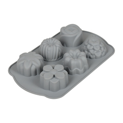 Форма силиконовая цветочки, 6 ячеек, 29*17,5*3,5 см. MARMITON Basic