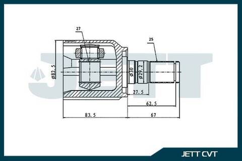 ШРУС внутренний JETT V40-4056