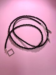 Чокер черный удлиненный