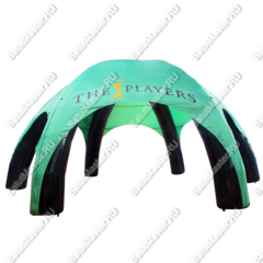 Надувной тент "Чёрно-зеленый" 6*6*3 м, опоры из ПВХ, крыша из нейлона