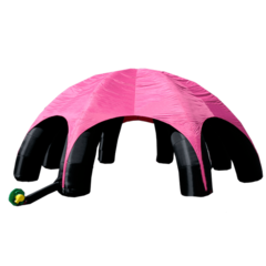 Надувной тент "Чёрно-розовый" 8*8*3 м, опоры и крыша из нейлона